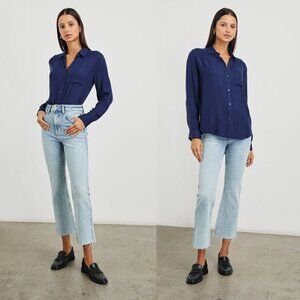 Rails Sunset Crop High Rise Flare Jeans In Snowbird Size 26
